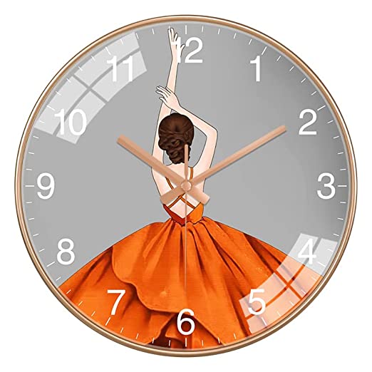 Silence Wall Clock Non-Ticking Quiet Decorative - Kids Doll Analog