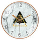 Silence Wall Clock Non-Ticking Quiet Decorative -  Pyramid Grey White