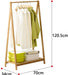 Bamboo wooden Rack stand for Cloth with One Storage shelves - Star Work 