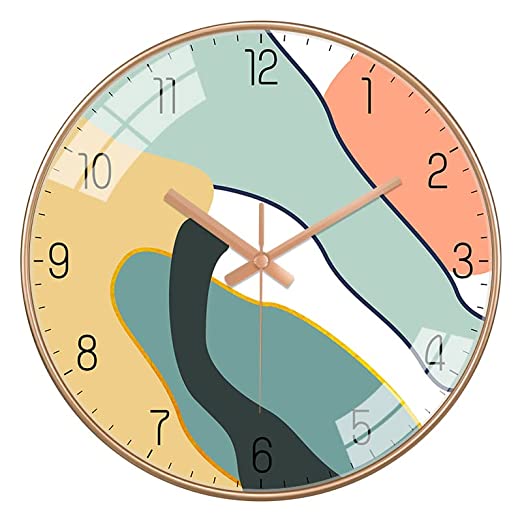 Silence Wall Clock Non-Ticking Quiet Decorative - Lariya Analog Round