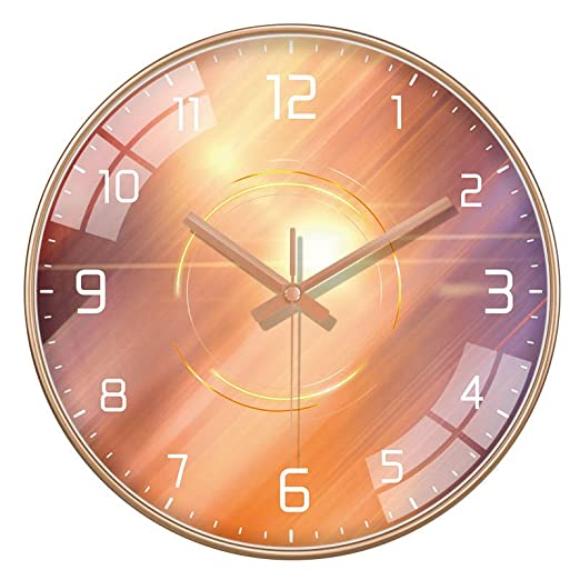 Silence Wall Clock Non-Ticking Quiet Decorative - Sun Rise Analog