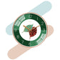 Silence Wall Clock Non-Ticking Quiet Decorative - Basil Green Analog