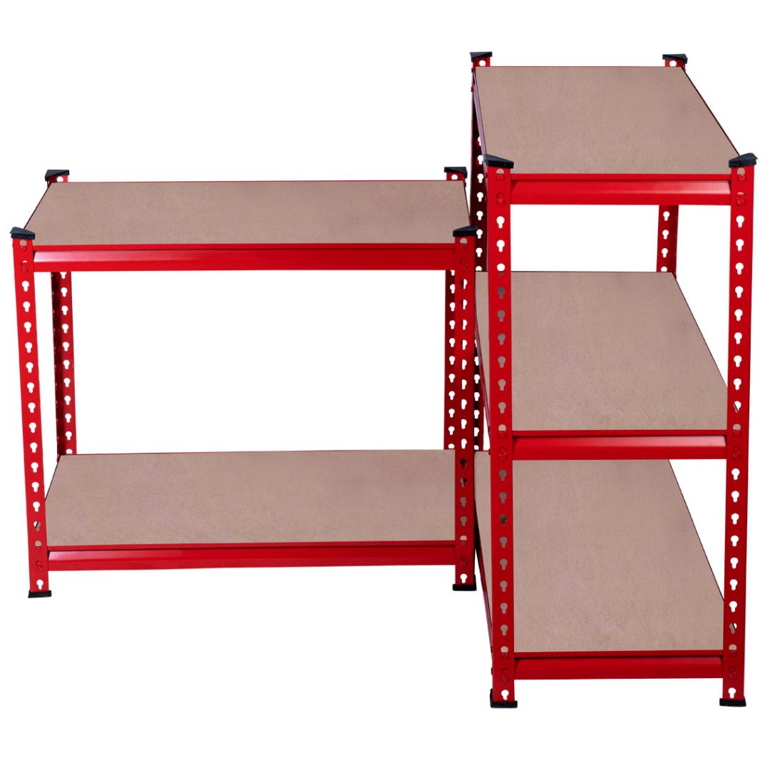 Metal Adjustable Shelf For Garage Storage Utility | Red Color Rack - Star Work 