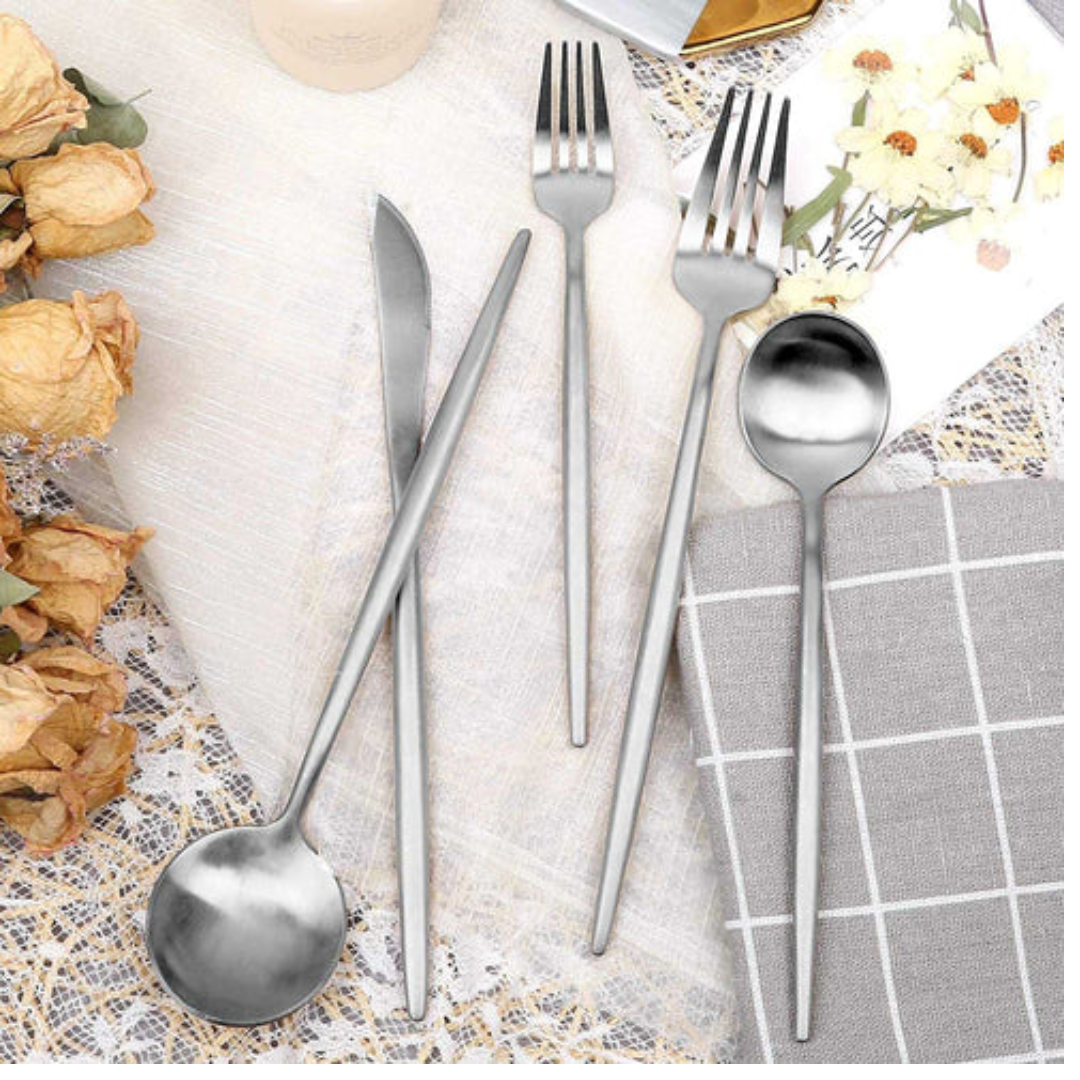 Home And Hotel Flatware & Cutlery Set  for Kitchens | Spoon Set of 35 - Star Work 