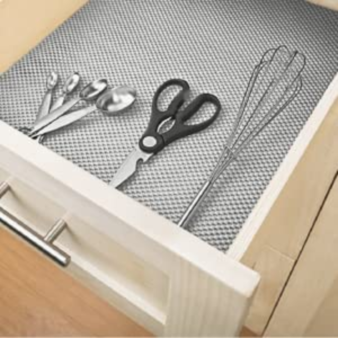 Kitchen Shelf Liner Mat | Kitchen Shelf Sheet (Stone Grey) - Star Work 
