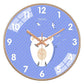 Silence Wall Clock Non-Ticking Quiet Decorative - Blue White Egg Clock
