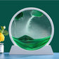 STAR WORK Moving Sand Art Decor - Round Moving Sand Art Frame, Sand Art Liquid Motion, Stress Relief, Suitable for Living Room, Office, Home, Art Gallery In White Frame (12 IN, 7 IN ,GREEN)
