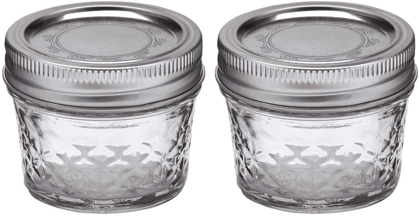 STAR WORK - Pineapple Shape Canning Jars with Lids, Glass Jars Cup for Jam, Honey, Jelly