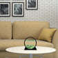 STAR WORK Moving Sand Art Picture Round Glass 3D Deep Sea Sand scape in Motion Display Flowing Sand Frame Relaxing Desktop Home Office Work Decor Black Frame (12 IN,7 IN, 	GREEN)