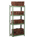 Racking Adjustable Shelves 4-Tier Storage Rack - Olive Color - Star Work 