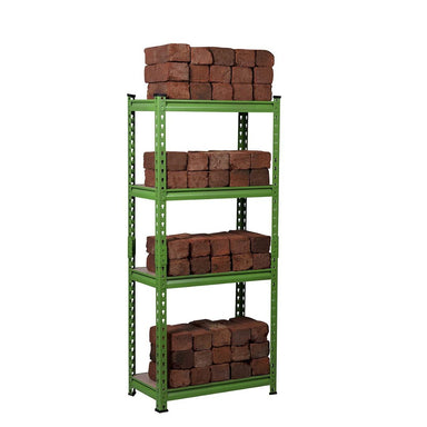 Racking Adjustable Shelves 4-Tier Storage Rack - Green - Star Work 