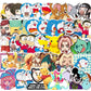 50 Pcs Stickers Of Mix Cartoon, Vinyl Waterproof Stickers for Water Bottles, Laptop, Skateboard Journaling Scrapbook.