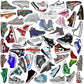 50 Pcs Stickers Of Shoe, Vinyl Waterproof Stickers for Water Bottles, Laptop, Skateboard Journaling Scrapbook.
