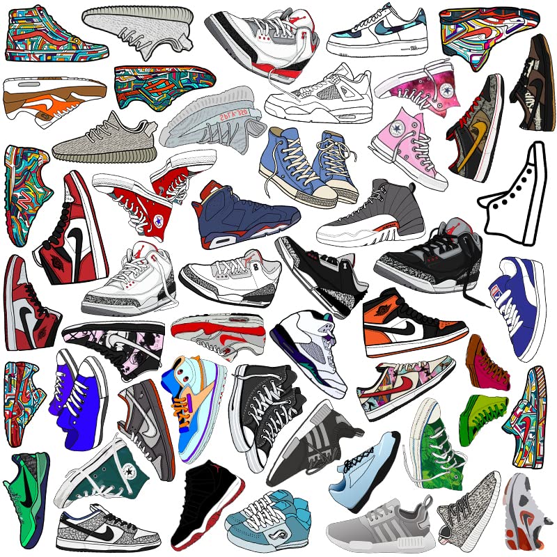Shoes Rack Sticker 50 Pcs Waterproof & Reusable Stickers Of shoe – Star Work