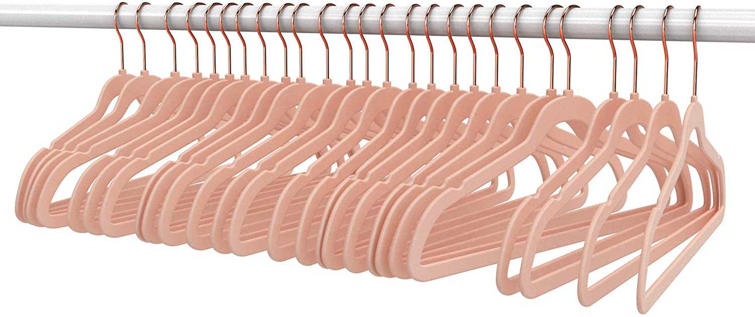Velvet Hanger | Ultra Thin Space Saving Premium Velvet Hangers - Pink