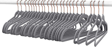 Velvet Hanger | Ultra Thin Space Saving Premium Velvet Hangers - Grey