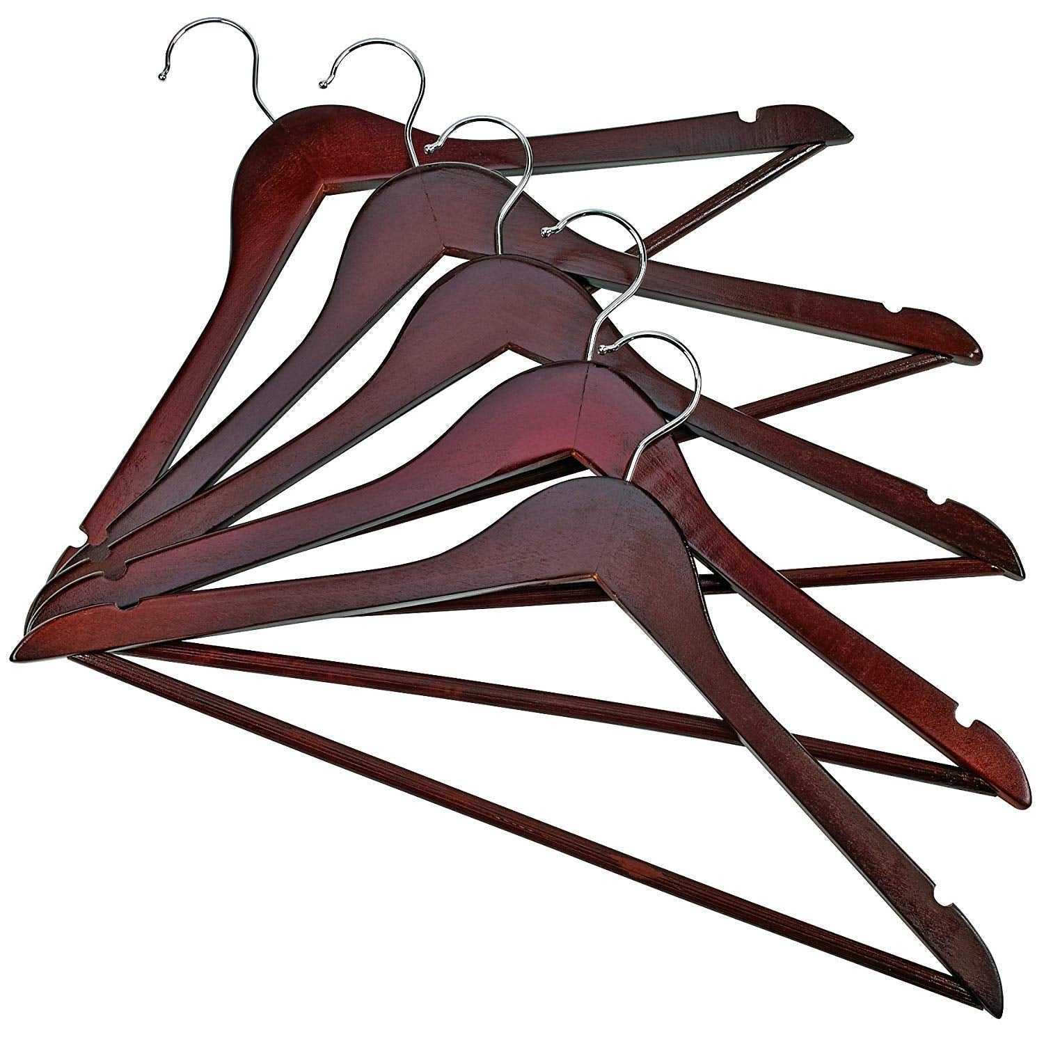 Star Work Multi Functional Solid Wooden Suit Hangers