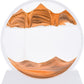 STAR WORK Moving Sand Art Decor - Round Moving Sand Art Frame, Sand Art Liquid Motion, Stress Relief, Suitable for Living Room, Office, Home, Art Gallery In White Frame (12 IN, 7 IN ,ORANGE)