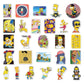 50 Pcs Stickers Of Yellow Simpson, Vinyl Waterproof Stickers for Water Bottles, Laptop, Skateboard Journaling Scrapbook.