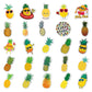 50 Pcs Stickers Of Pineapple, Vinyl Waterproof Stickers for Water Bottles, Laptop, Skateboard Journaling Scrapbook.