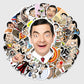 50 Pcs Stickers Of MR.Bean, Vinyl Waterproof Stickers for Water Bottles, Laptop, Skateboard Journaling Scrapbook.