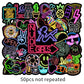 50 Pcs Of Dark Neon Stickers, Vinyl Waterproof Stickers for Water Bottles, Laptop, Skateboard.