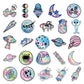 50 Pcs Stickers Of Radium Alien, Vinyl Waterproof Stickers for Water Bottles, Laptop, Skateboard Journaling Scrapbook.