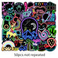 50 Pcs Stickers Of NEON Party, Vinyl Waterproof Stickers for Water Bottles, Laptop, Skateboard Journaling Scrapbook.