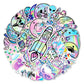 50 Pcs Stickers Of Radium Alien, Vinyl Waterproof Stickers for Water Bottles, Laptop, Skateboard Journaling Scrapbook.