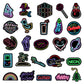50 Pcs Stickers Of NEON Party, Vinyl Waterproof Stickers for Water Bottles, Laptop, Skateboard Journaling Scrapbook.