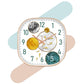 Silence non-ticking Plastic Frame Sun Fish Square Wall Clock
