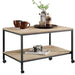 2-Tier Heavy Duty Coffee Center Table with Wheels For Home & Office - Star Work 