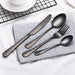 Matte Black Home & Hotel Cutlery for Kitchens | Spoon Set Of 04 - Star Work 