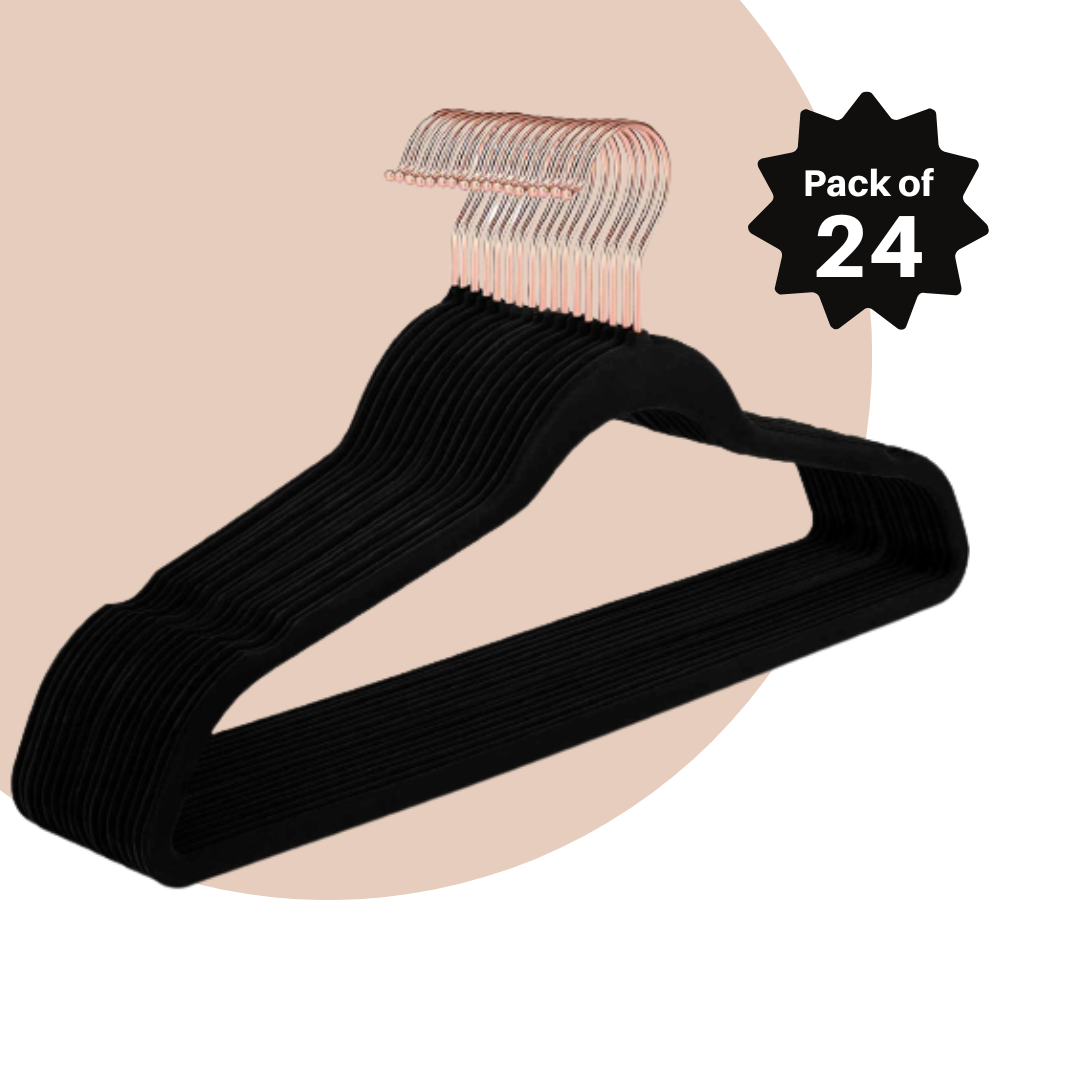 Velvet Hanger | Ultra Thin Space Saving Premium Velvet Hangers Pack Of 24