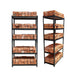 Black Adjustable  5-Tier Shelf Metal Storage Shelves (63 X 24 X 12 Inch - H X W X D, Black) - Star Work 