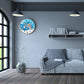 Wall Clock For Bedroom & Home | Silence Space Blue Wall-Clock - Star Work 