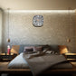 Star Work Silence non-ticking Plastic Frame Oak Wooden Square Wall Clock - Star Work 